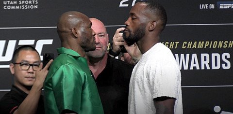 UFC 278 Pre-fight Press Conference Face-offs Video