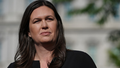 Sarah Huckabee Sanders Rejects Demand to Remove ‘Sidewalk Chalk Cross’ Drawn by Kids