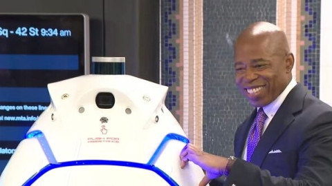 Feel Safe Yet? NYC Mayor Eric Adams Deploys Police Robot to Times Square Subway Station