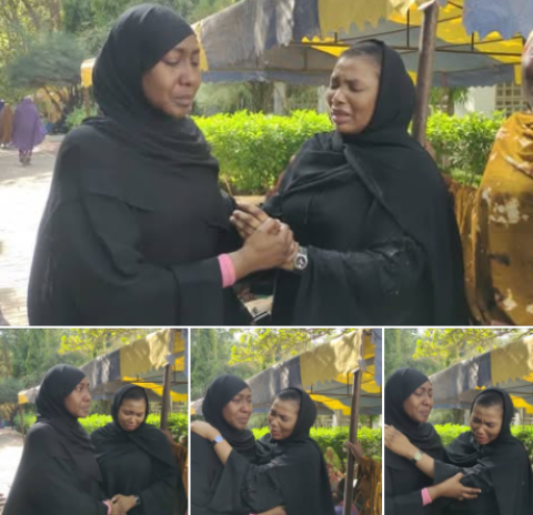Buhari’s Daughter Break Down In Tears As She Arrives Daura For Late Father’s Burial