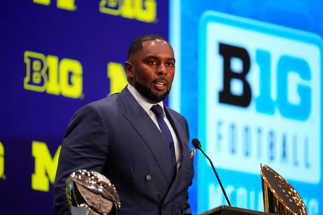 Michigan head coach Sherrone Moore calls Ohio State player best in the country