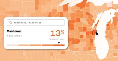 Mapping where childhood vaccination rates are lowest
