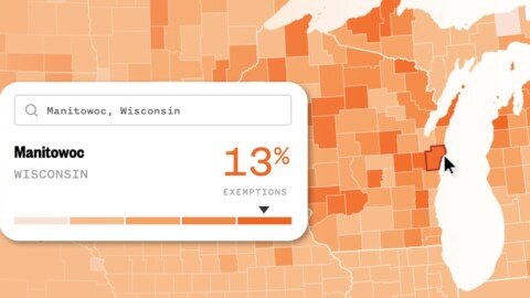 Mapping where childhood vaccination rates are lowest