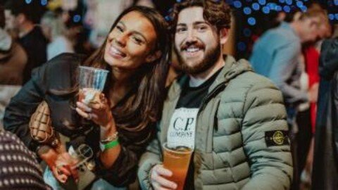 Beer festival featuring drinking game taking place at rugby club