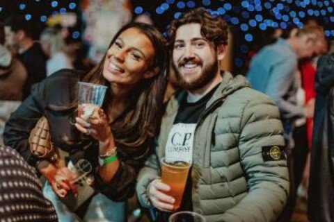 Beer festival featuring drinking game taking place at rugby club