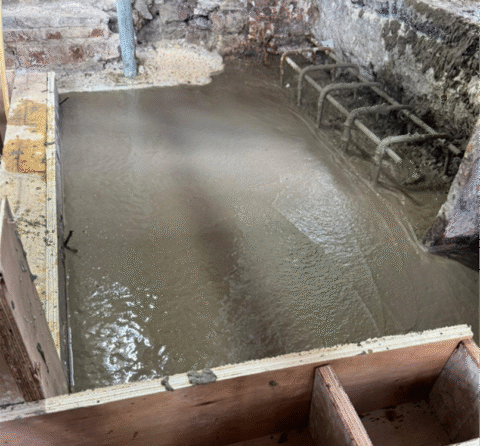 Novel concrete mixes at the Museum of London