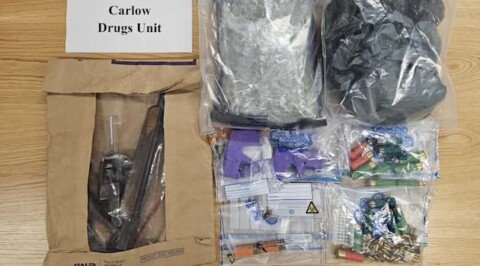 Improvised explosive device, guns and drugs seized during Carlow raid, two arrested