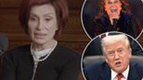 Donald Trump leaves Ozzy Osbourne’s widow Sharon in tears after paying tribute to the late rocker