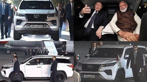 A Message To The West? PM Modi And Putin Rode In Indian-assembled Toyota Fortuna During Visit To India