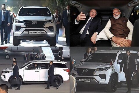 A Message To The West? PM Modi And Putin Rode In Indian-assembled Toyota Fortuna During Visit To India