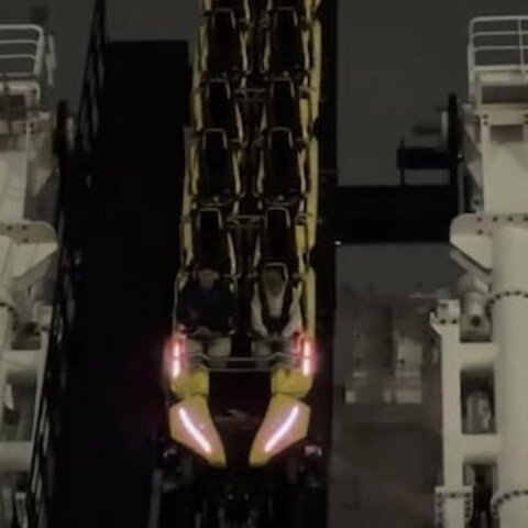 Texas theme park riders left dangling 30m in air on tilt coaster