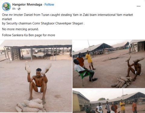 Suspected yam thief nabbed at Benue market