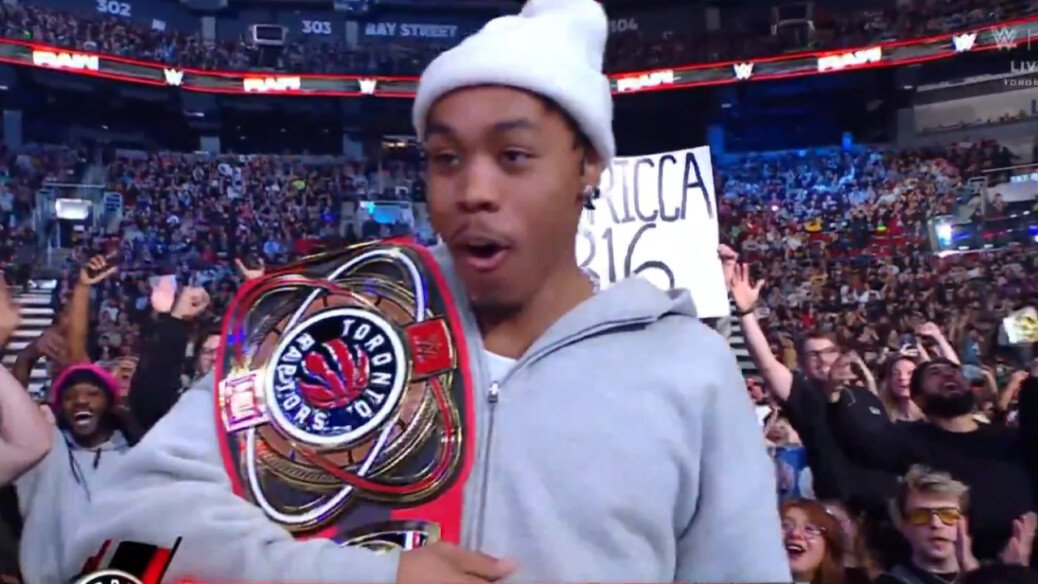 Raptors’ Barnes makes appearance at WWE Monday Night RAW in Toronto