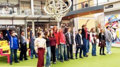 Flash mob bursts into song at Oxford Westgate and station