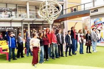 Flash mob bursts into song at Oxford Westgate and station