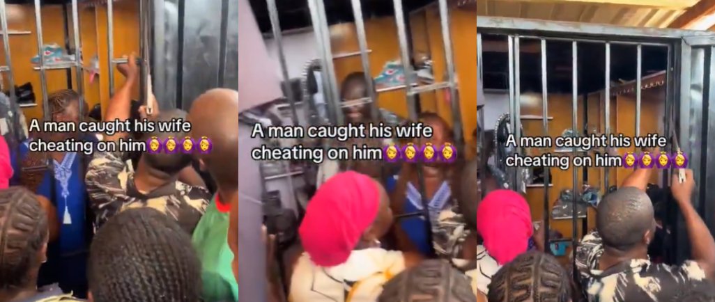 Man Locks Wife And Alleged Lover Inside Shop After Catching Them in a Compromising Position