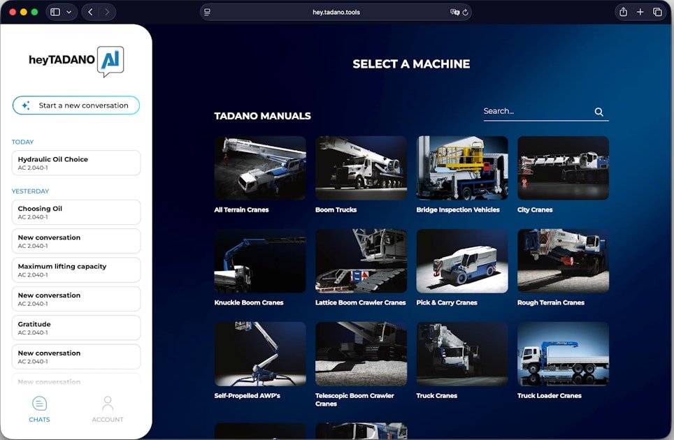Tadano Adds In-Cab AI Voice Assistance to “heyTadano” App