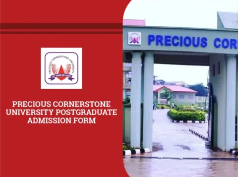 Precious Cornerstone University Postgraduate Admission Form 2026/2027