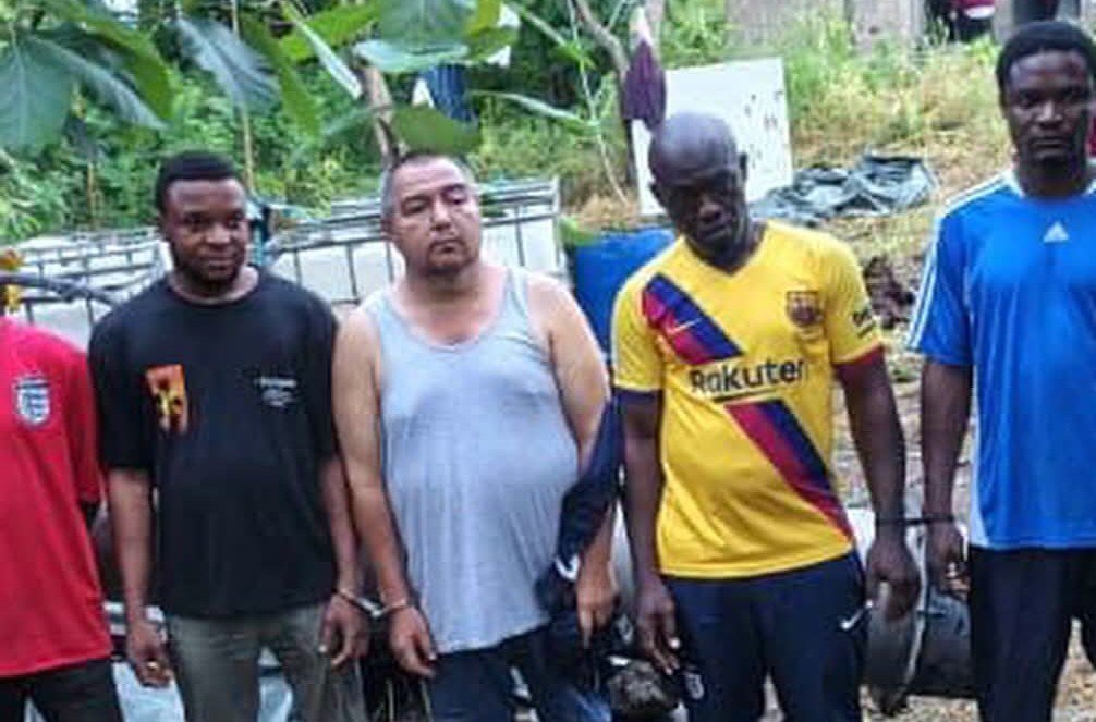 NDLEA Dismantles Industrial-Scale Meth Lab in Oyo Forest, Arrests Mexican, 4 Nigerians