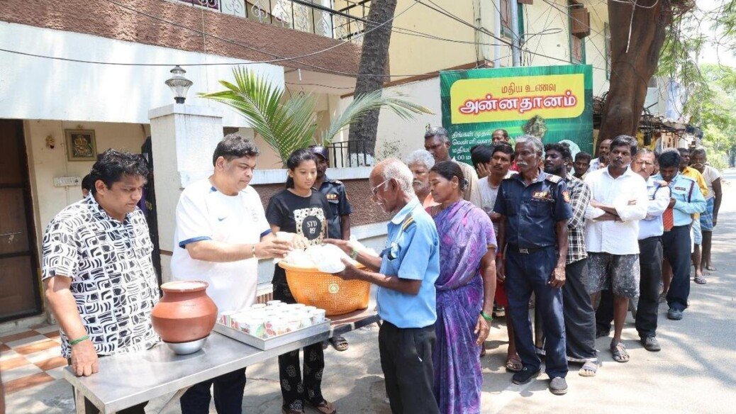 A marathon free lunch programme in Teynampet set to cross a milestone
