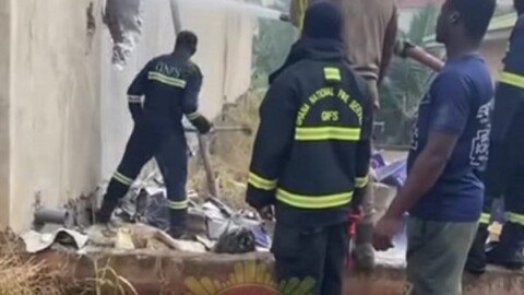 Fire outbreak at warehouse in Kwadaso