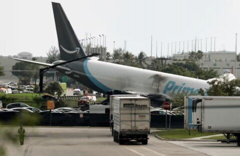 5 Die as Cargo Jet Operated for Amazon Crashes in Miami