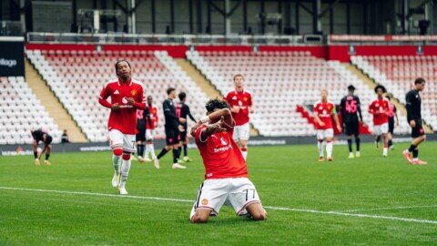Manchester United academy sensation steals show with European hat-trick as historic debut edges closer
