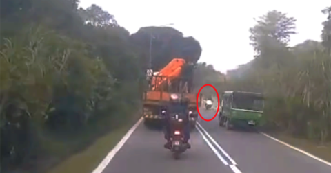 Lim Chu Kang crash: Lorry flouts double-white lines to overtake, crushes oncoming motorcycle, Singapore News