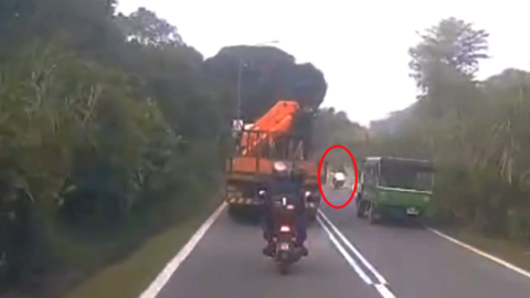 Lim Chu Kang crash: Lorry flouts double-white lines to overtake, crushes oncoming motorcycle, Singapore News